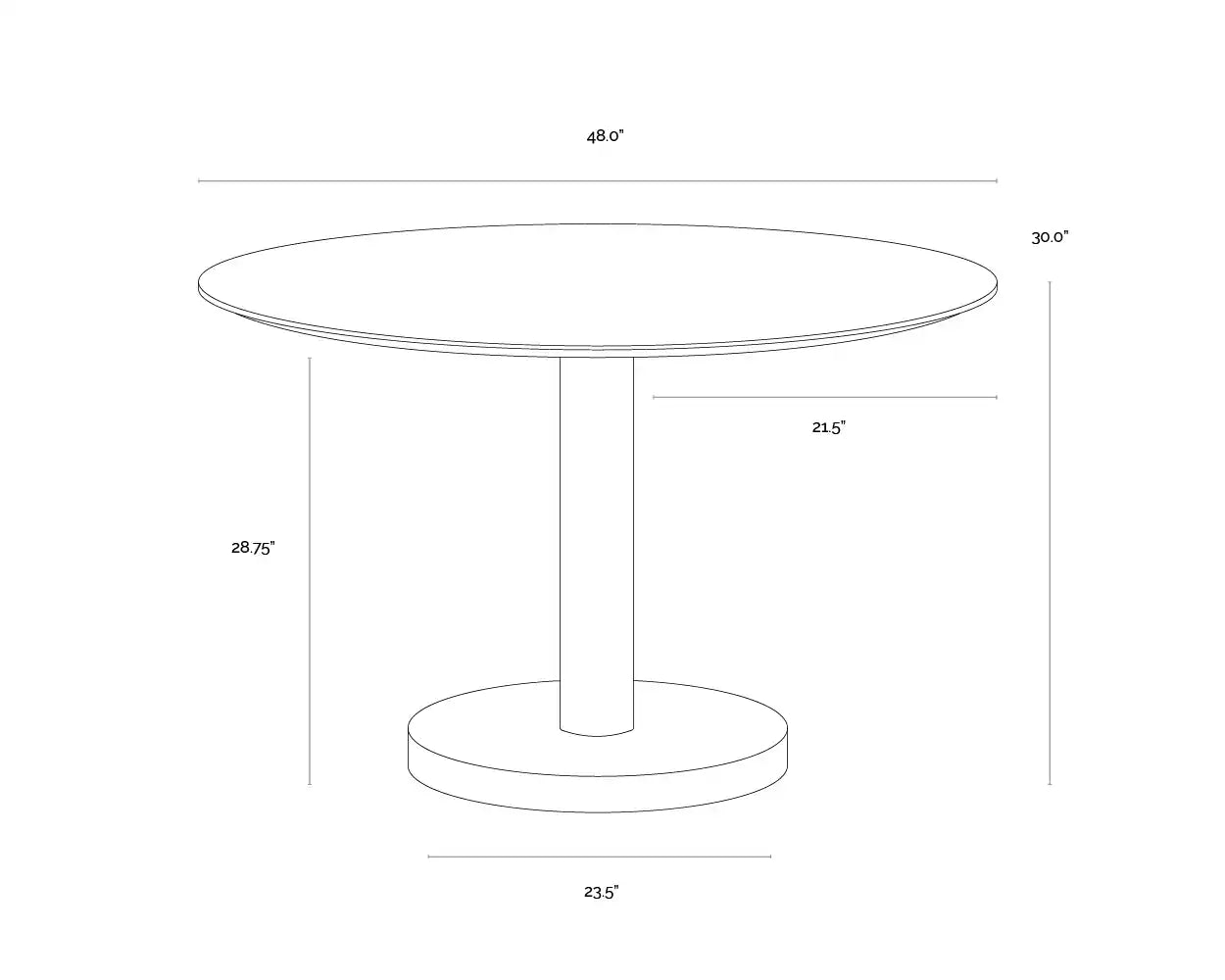Sunpan MONACO DINING TABLE - Dining Tables