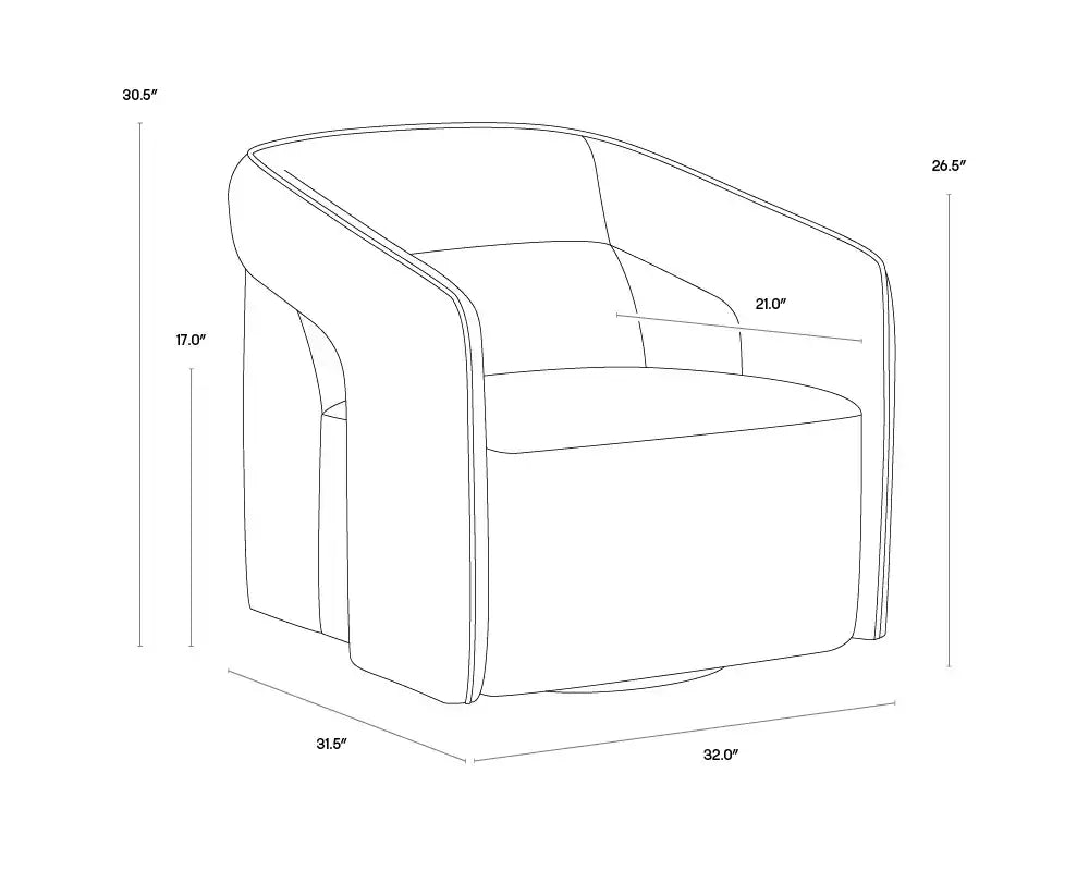 SUNPAN KENDRICK SWIVEL LOUNGE CHAIR - Lounge