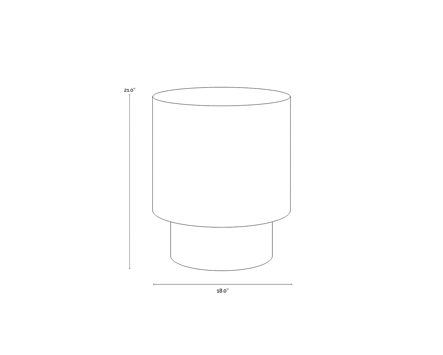 Sunpan BERNABY END TABLE - Side