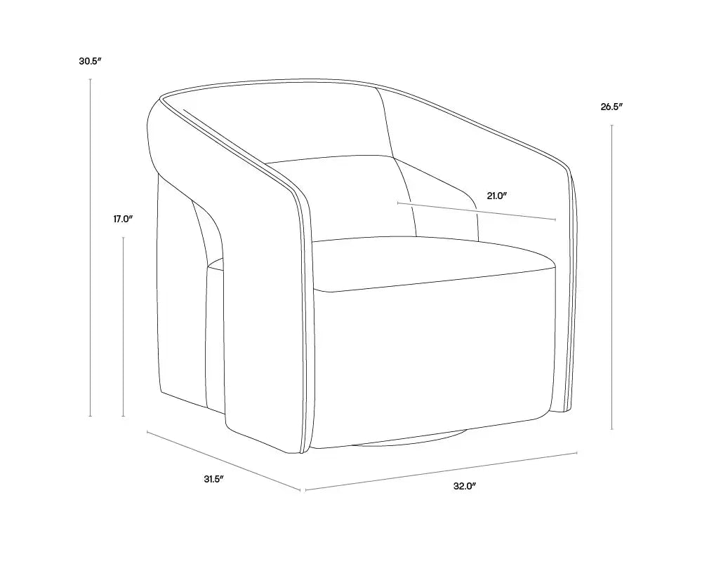 SUNPAN KENDRICK SWIVEL LOUNGE CHAIR - Lounge