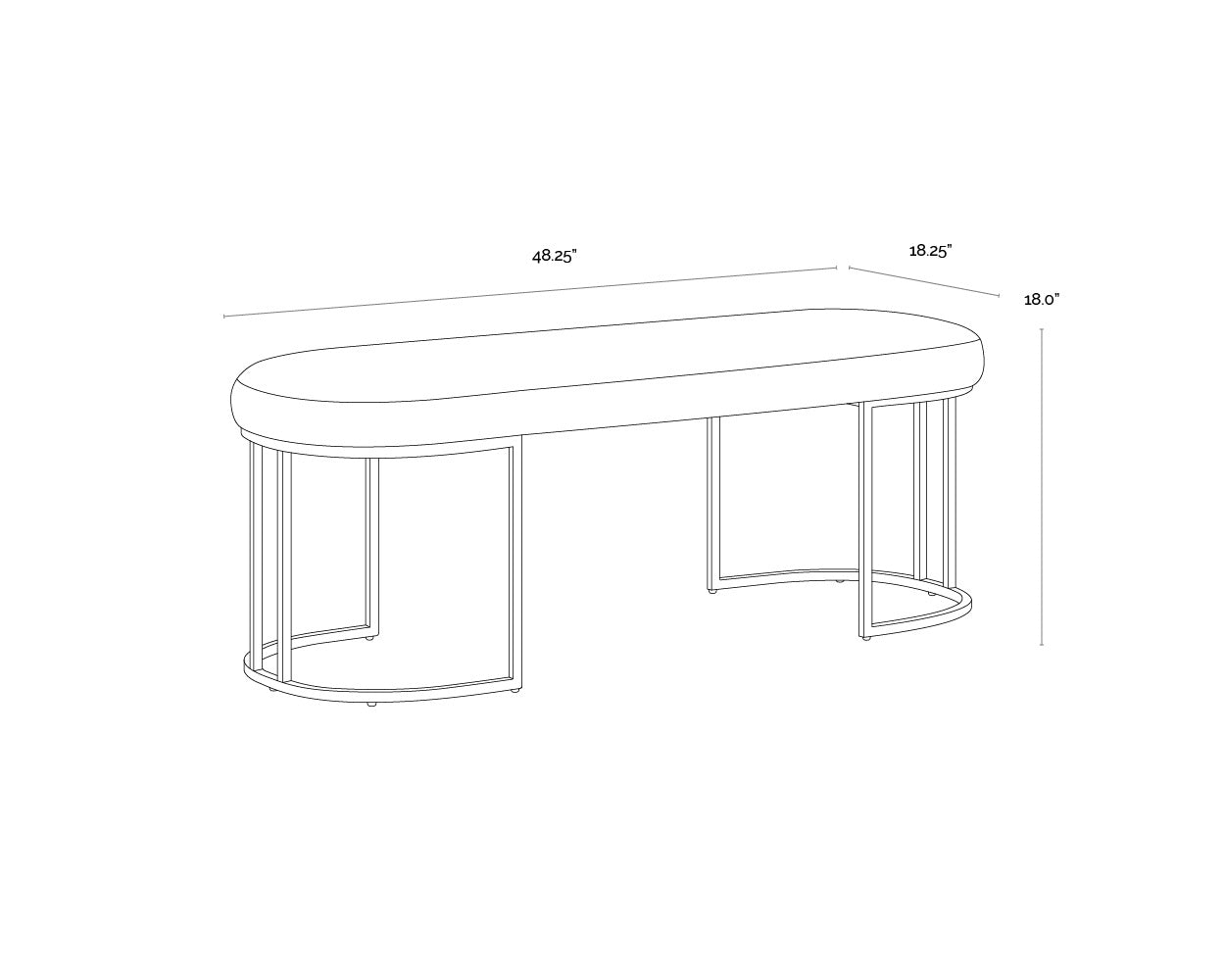 Sunpan, RAYLA BENCH, BENCHES, OTTOMAN & STOOLS