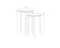Sunpan KYRIE NESTING END TABLES (SET OF 2) - Side