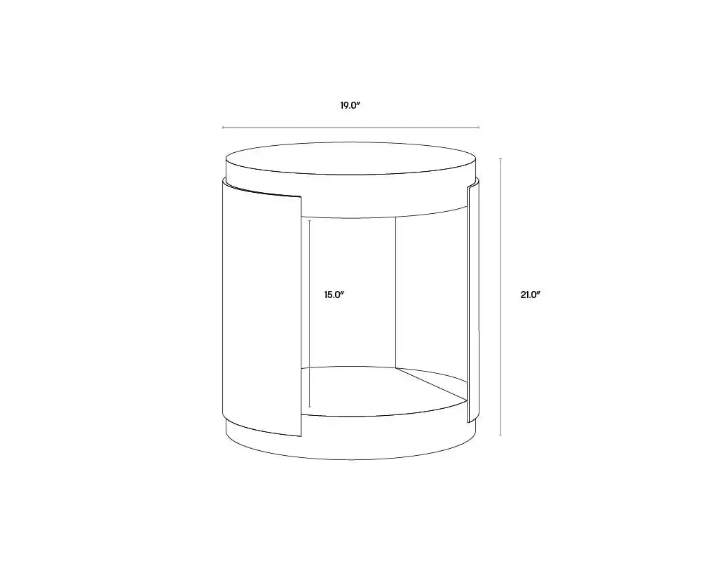Sunpan CAVETTE END TABLE - Outdoor Furniture