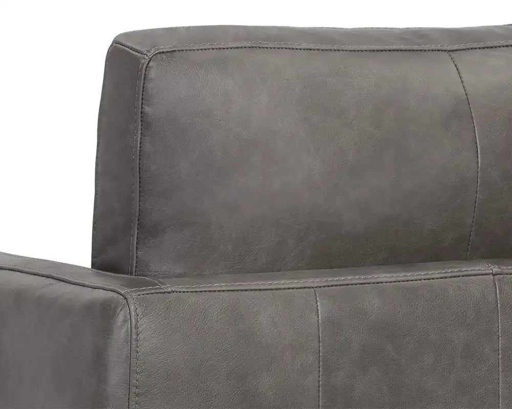 PORTMAN SWIVEL LOUNGE CHAIR - MARSEILLE CONCRETE LEATHER - Lounge
