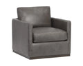 PORTMAN SWIVEL LOUNGE CHAIR - MARSEILLE CONCRETE LEATHER - Lounge