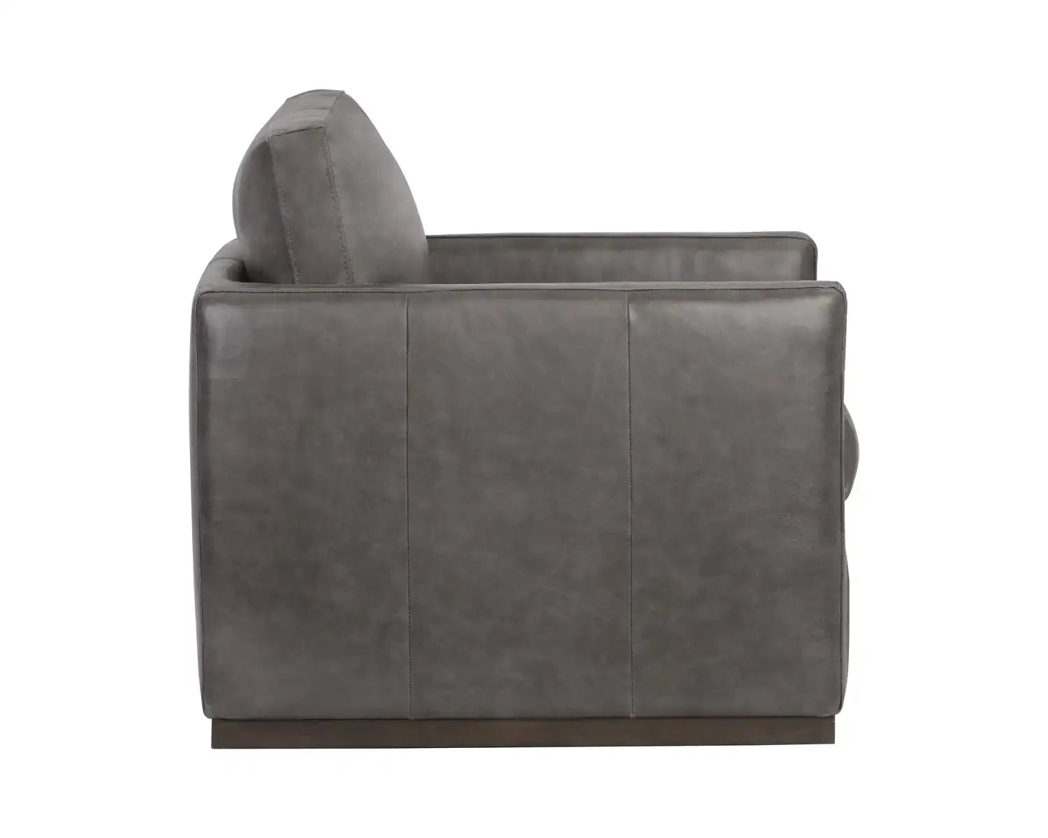 PORTMAN SWIVEL LOUNGE CHAIR - MARSEILLE CONCRETE LEATHER - Lounge