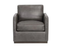PORTMAN SWIVEL LOUNGE CHAIR - MARSEILLE CONCRETE LEATHER - Lounge