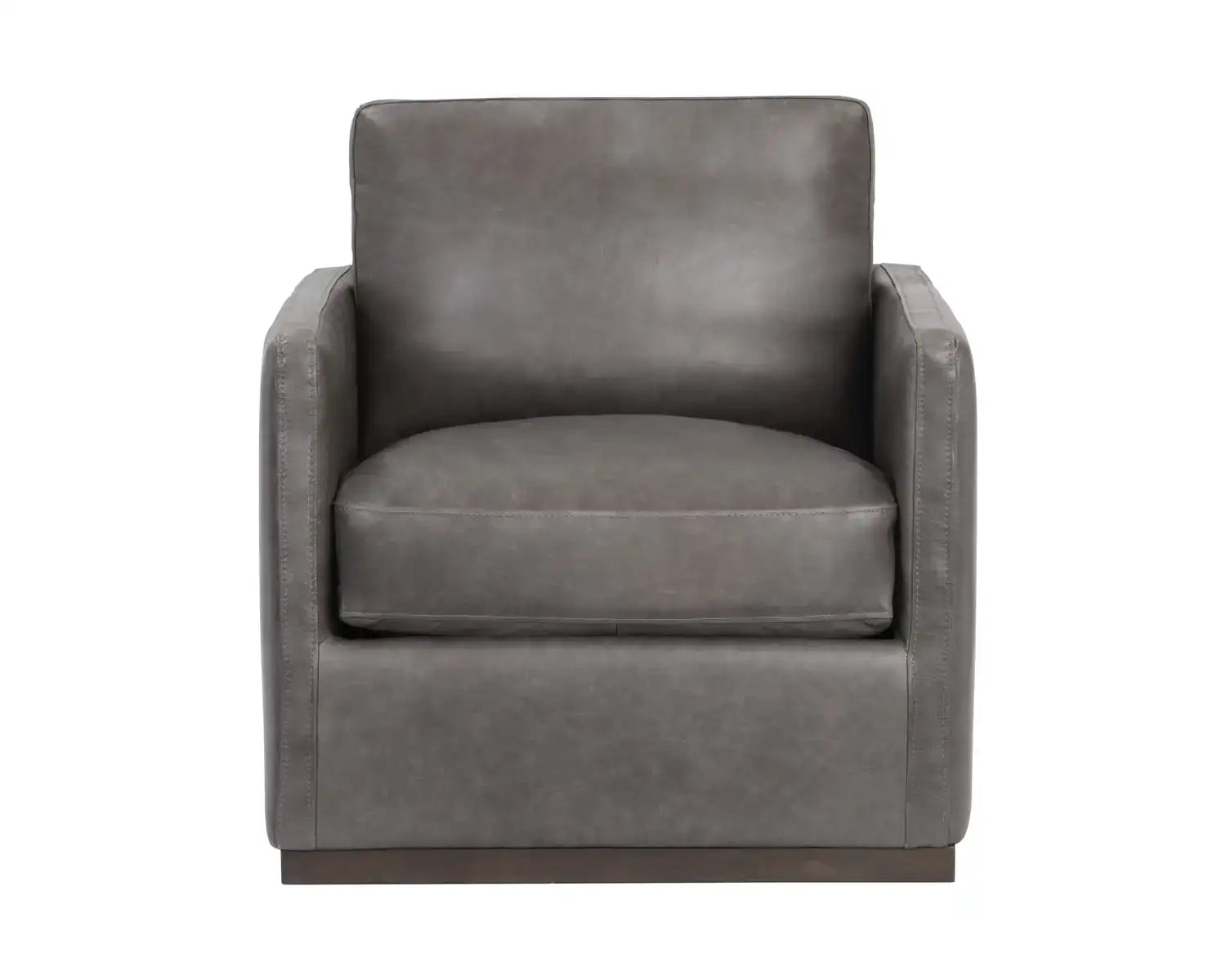 PORTMAN SWIVEL LOUNGE CHAIR - MARSEILLE CONCRETE LEATHER - Lounge