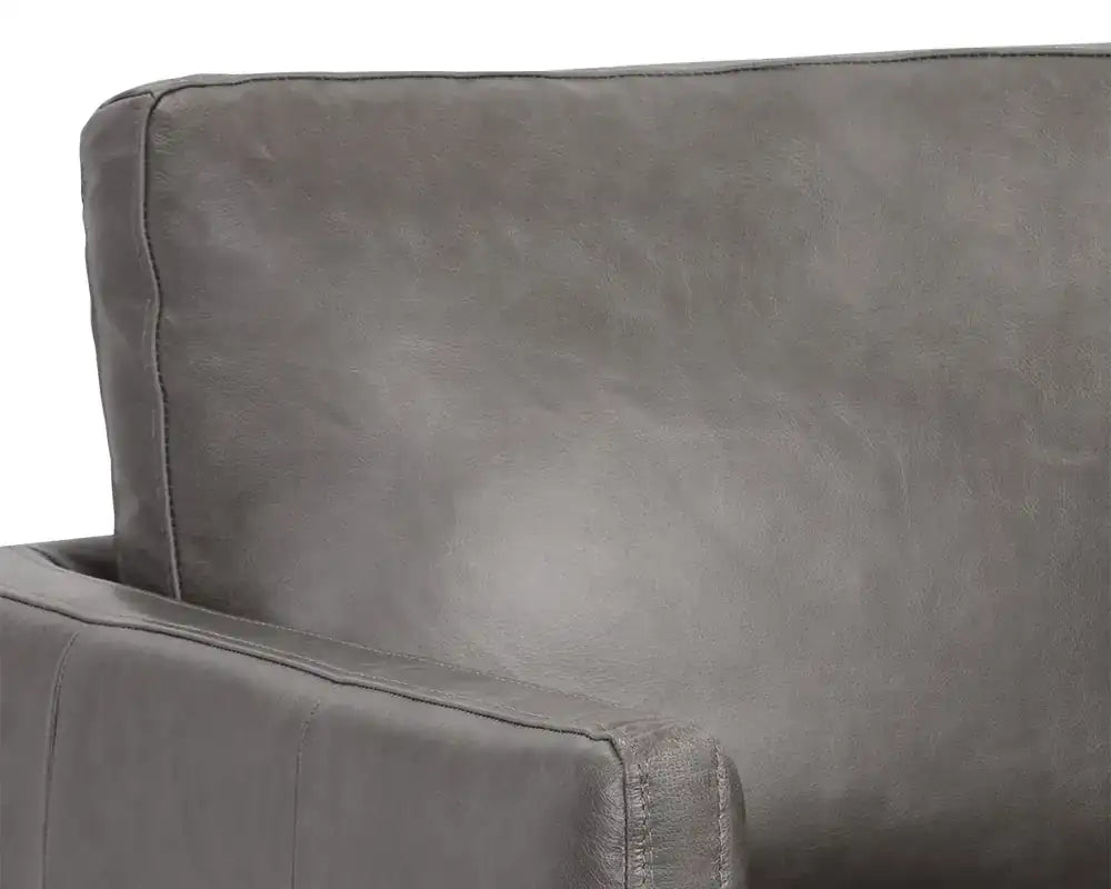 PORTMAN SWIVEL LOUNGE CHAIR - MARSEILLE CONCRETE LEATHER - Lounge