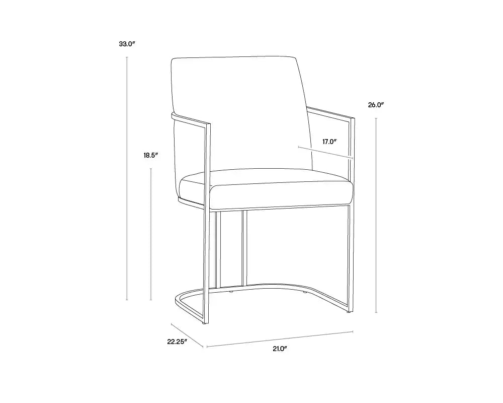 Sunpan RAYLA DINING ARMCHAIR - Dining Chairs