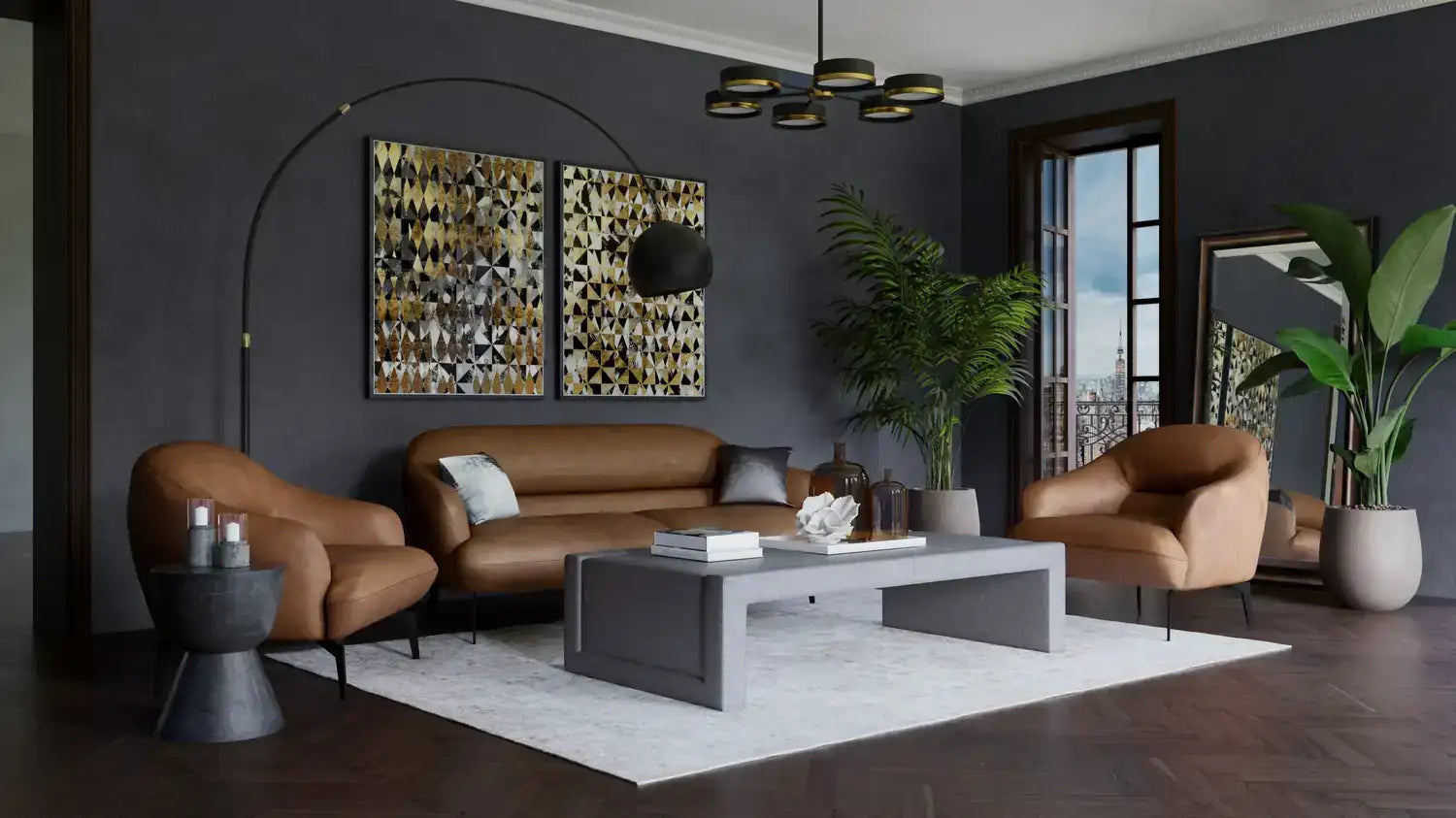 Sunpan, VERN FLOOR LAMP, FLOOR LAMP