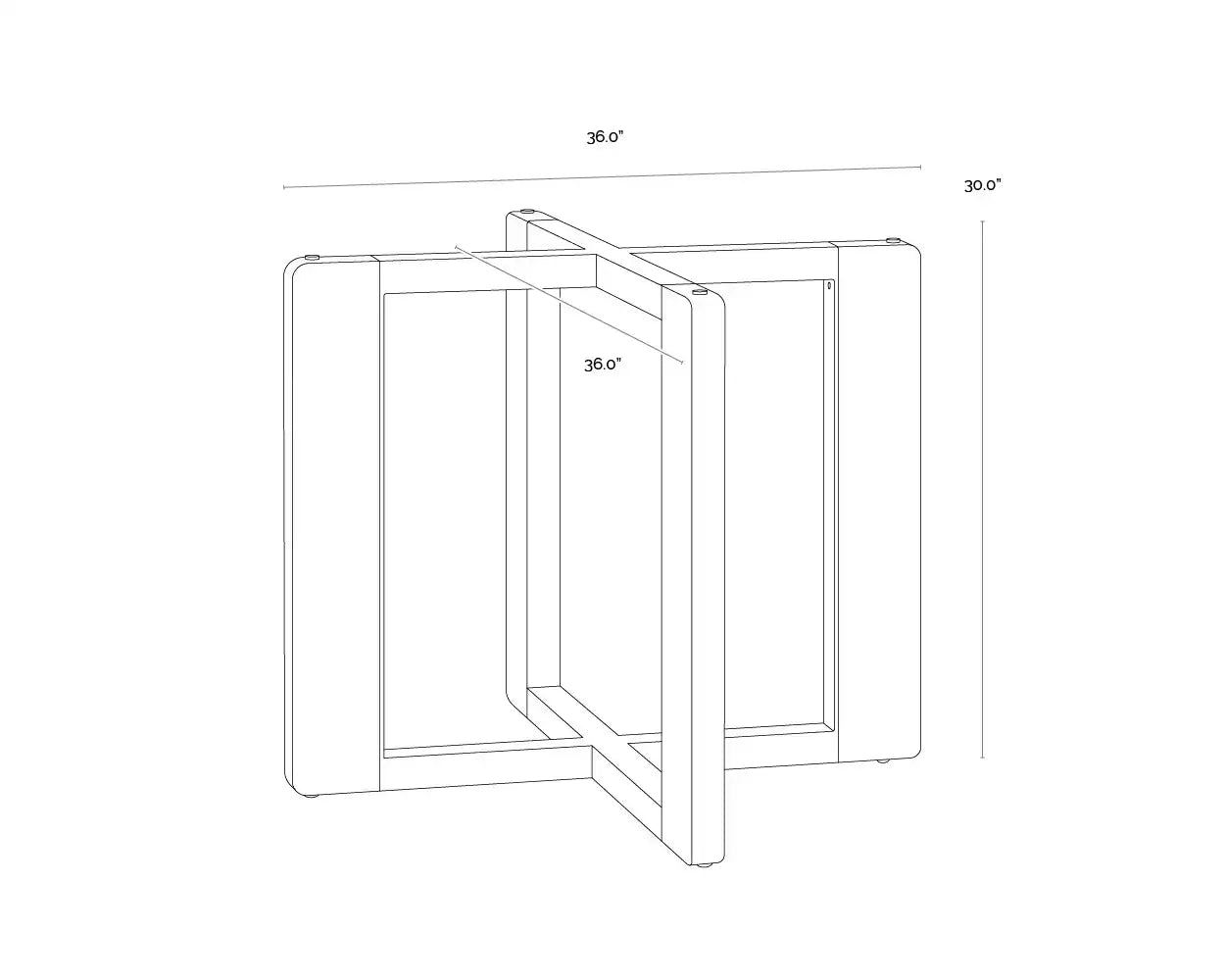 SUNPAN REJANE DINING TABLE BASE - Dining Tables