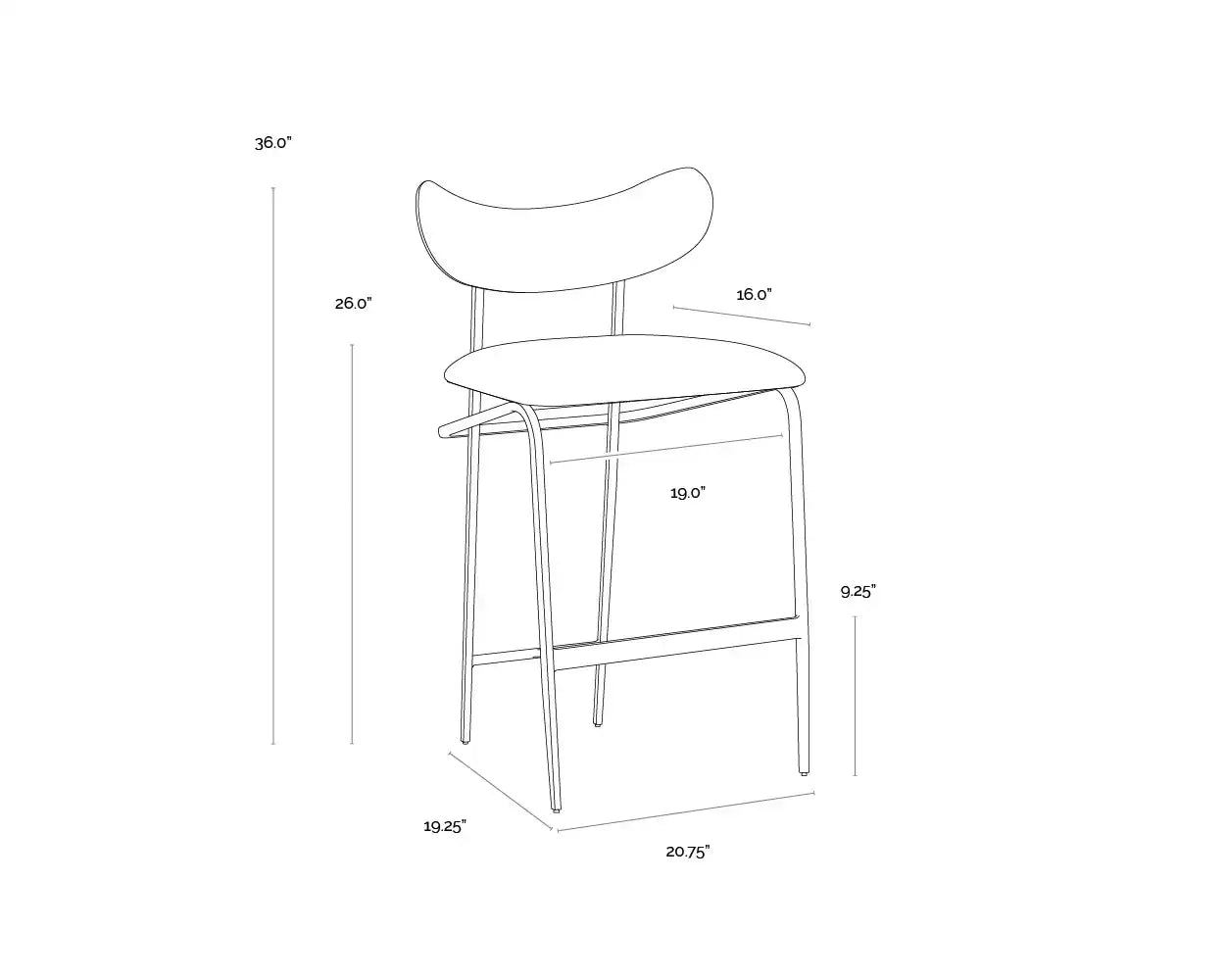 SUNPAN GIBBONS COUNTER STOOL - Benches, Ottoman, Stools