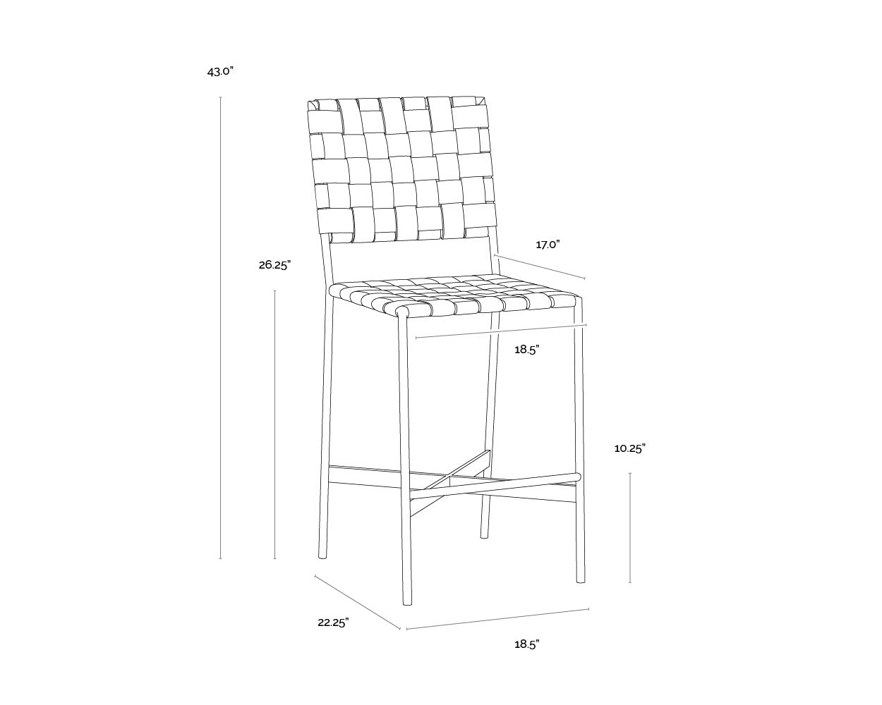 Sunpan, OMARI COUNTER STOOL, BENCHES, OTTOMAN & STOOLS