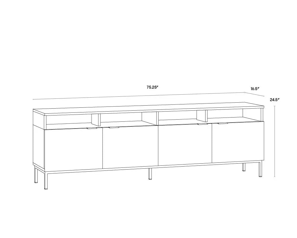 Sunpan AMBROSE MODULAR MEDIA CONSOLE AND CABINET - Consoles