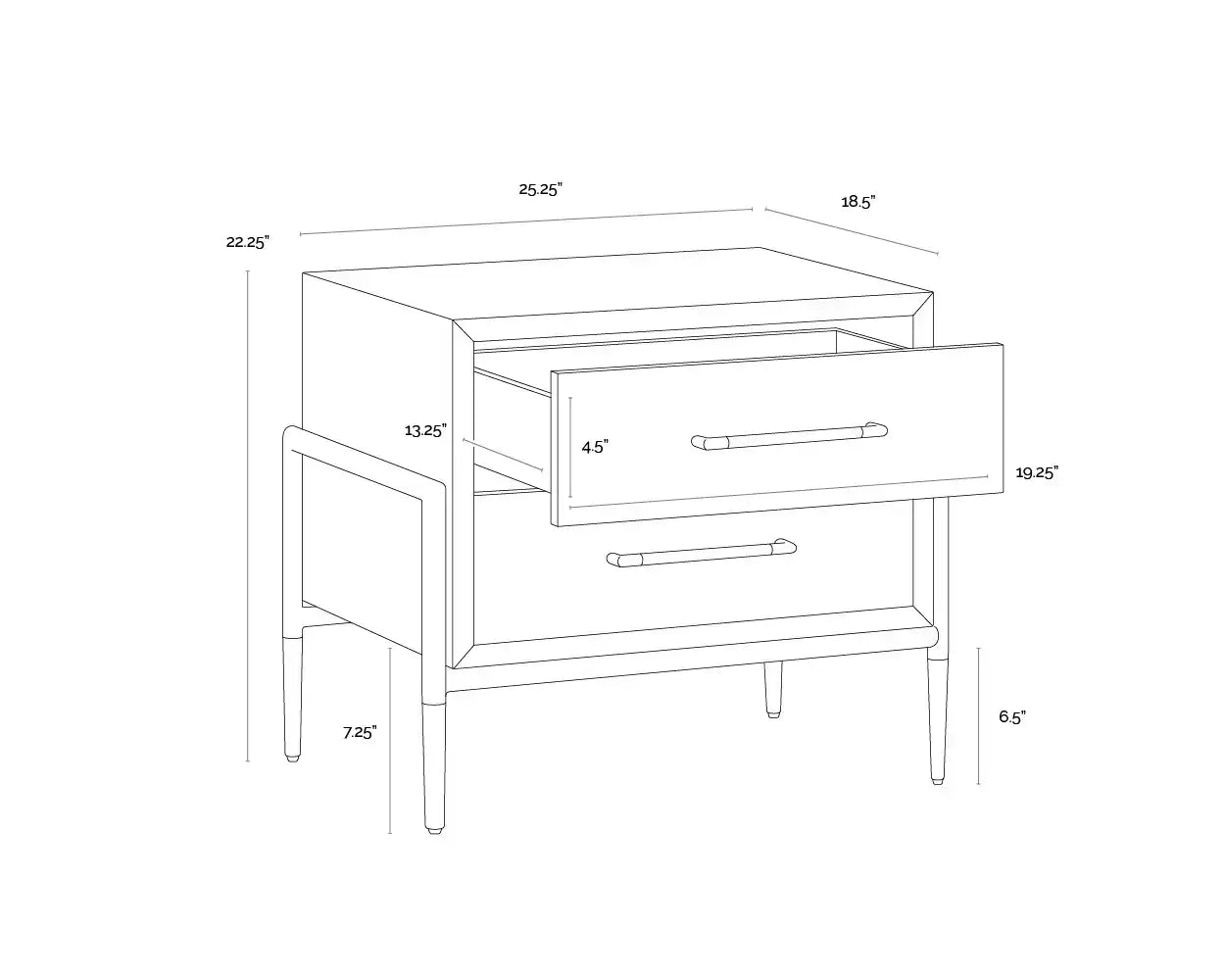 Sunpan WELDRICK NIGHTSTAND - Nightstands