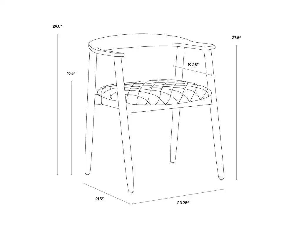 Sunpan JEREMY DINING ARMCHAIR - Dining Chairs