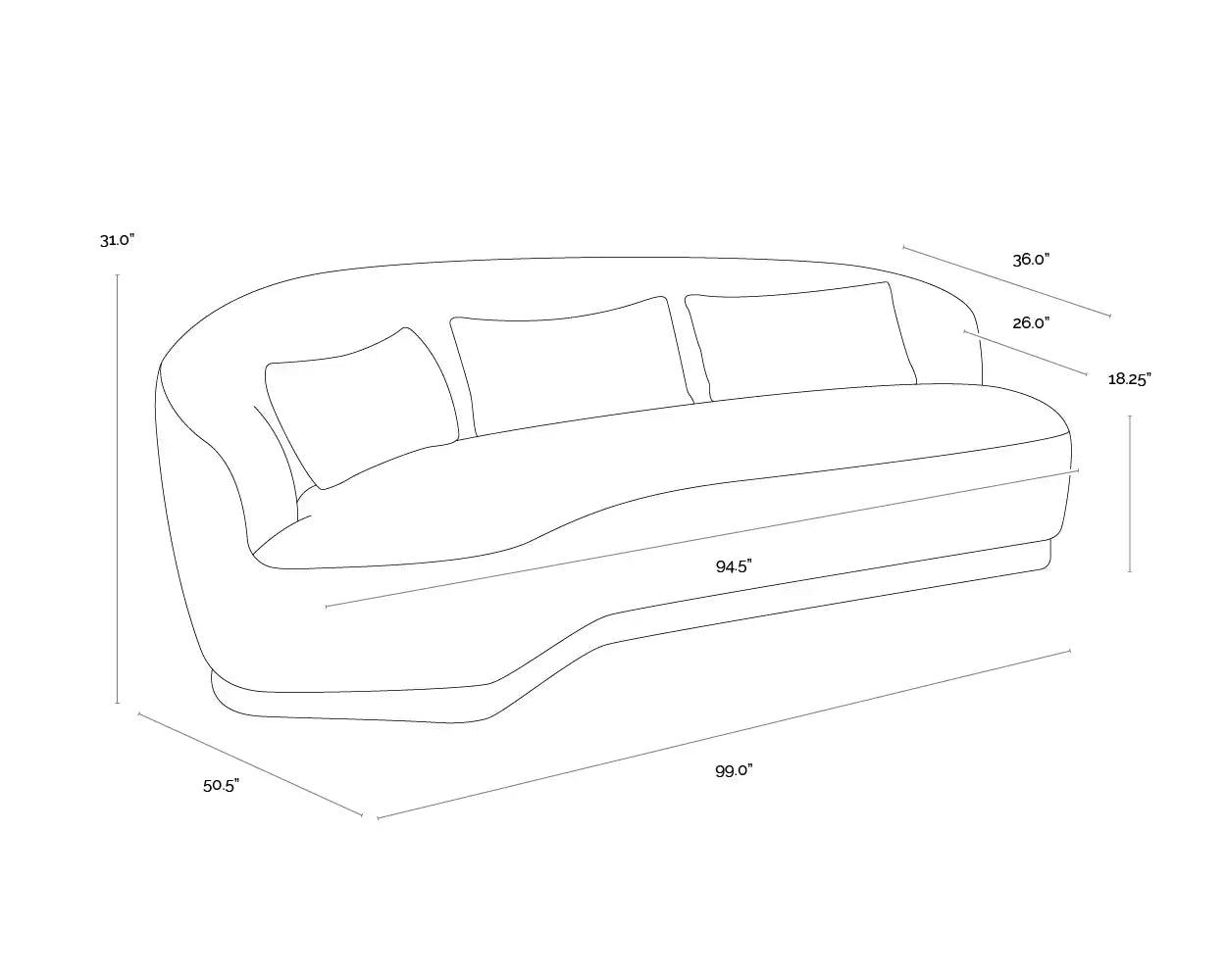 Sunpan SORAYA SOFA - Sofa