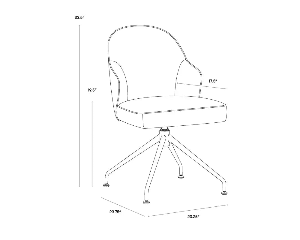 Sunpan BRETTA SWIVEL DINING CHAIR - Dining Chairs