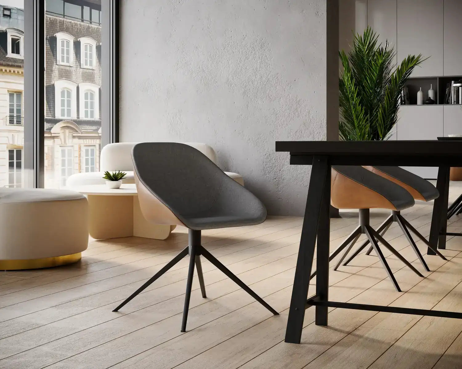 SUNPAN MCCOY SWIVEL DINING CHAIR - Dining Chairs
