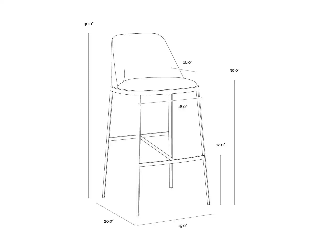 SUNPAN DOVER BARSTOOL - Bar Stools