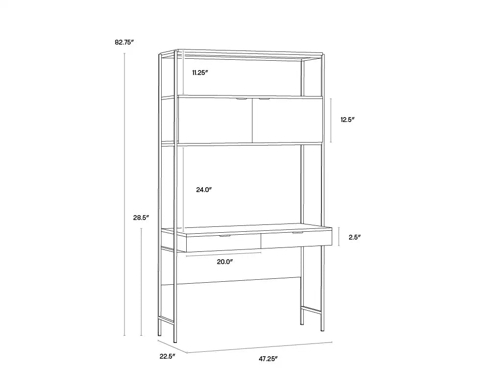 SUNPAN AMBROSE MODULAR WALL DESK - Desks