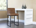 SPYROS COUNTER STOOL - TOBACCO TAN - Bar Stools