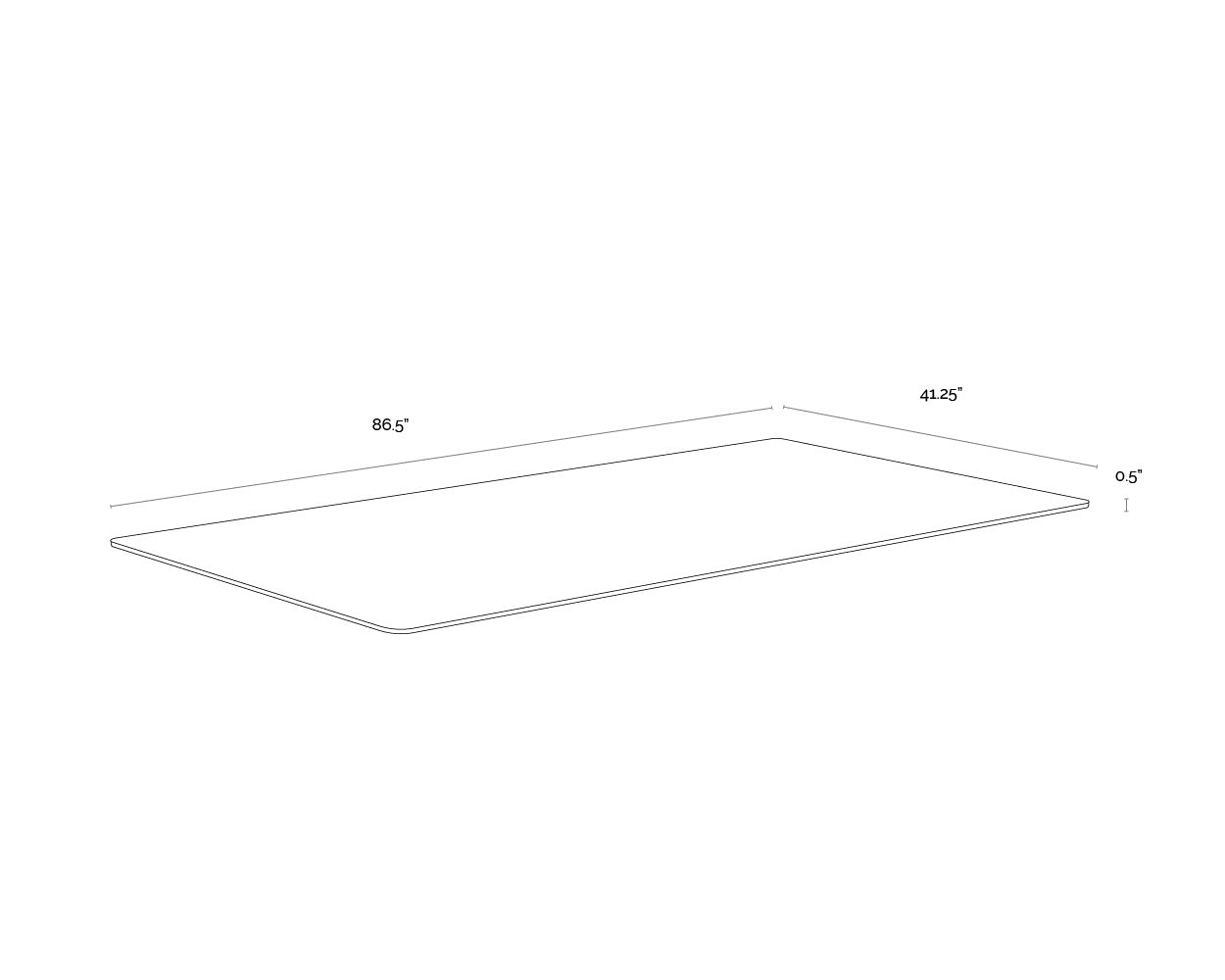 SUNPAN GLASS DINING TABLE TOP - Dining Tables