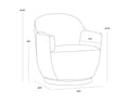 Sunpan CASEY SWIVEL LOUNGE CHAIR - Lounge