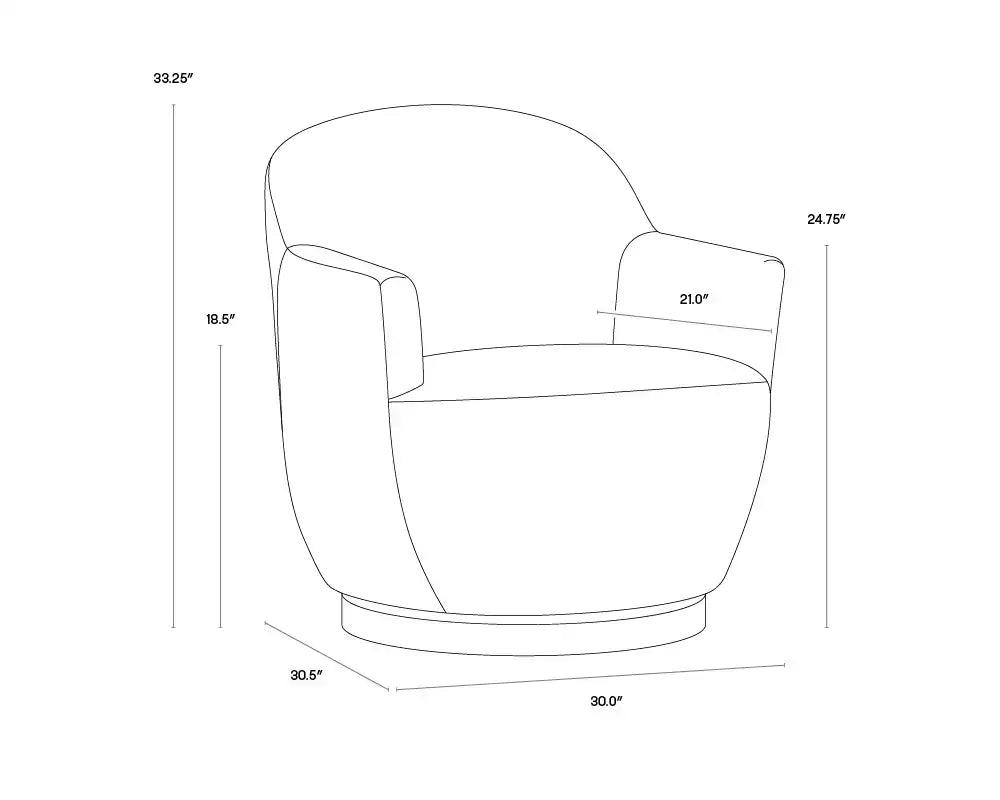 Sunpan CASEY SWIVEL LOUNGE CHAIR - Lounge