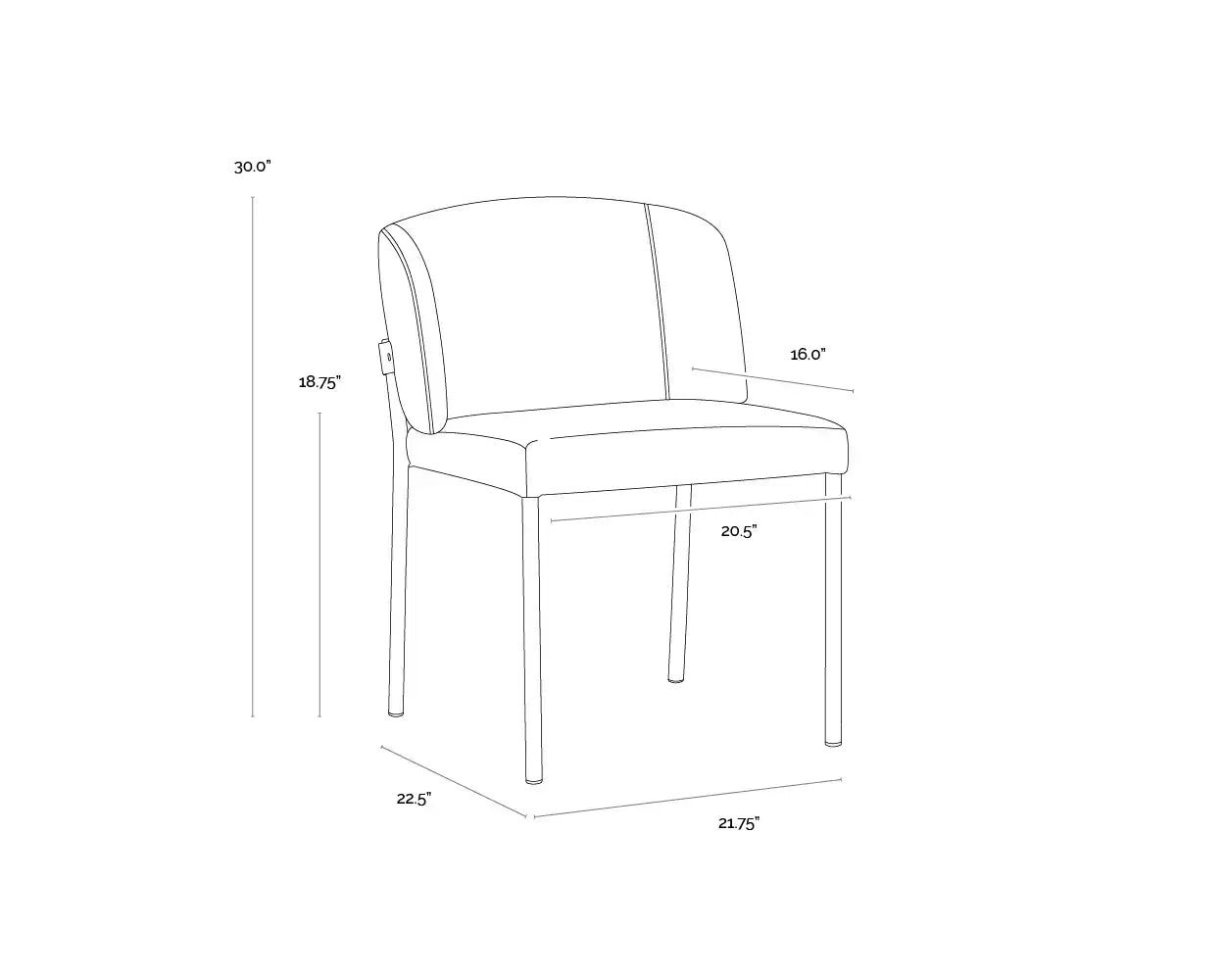 Sunpan PEARCE DINING CHAIR - Dining Chairs