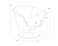 Sunpan CARINE SWIVEL LOUNGE CHAIR - Lounge
