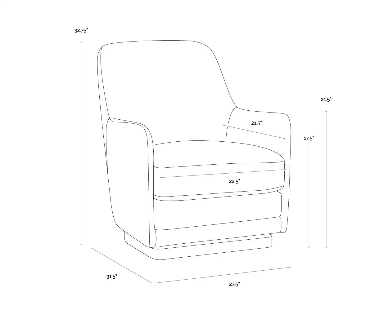 SUNPAN, MARCELA SWIVEL LOUNGE CHAIR, LOUNGE