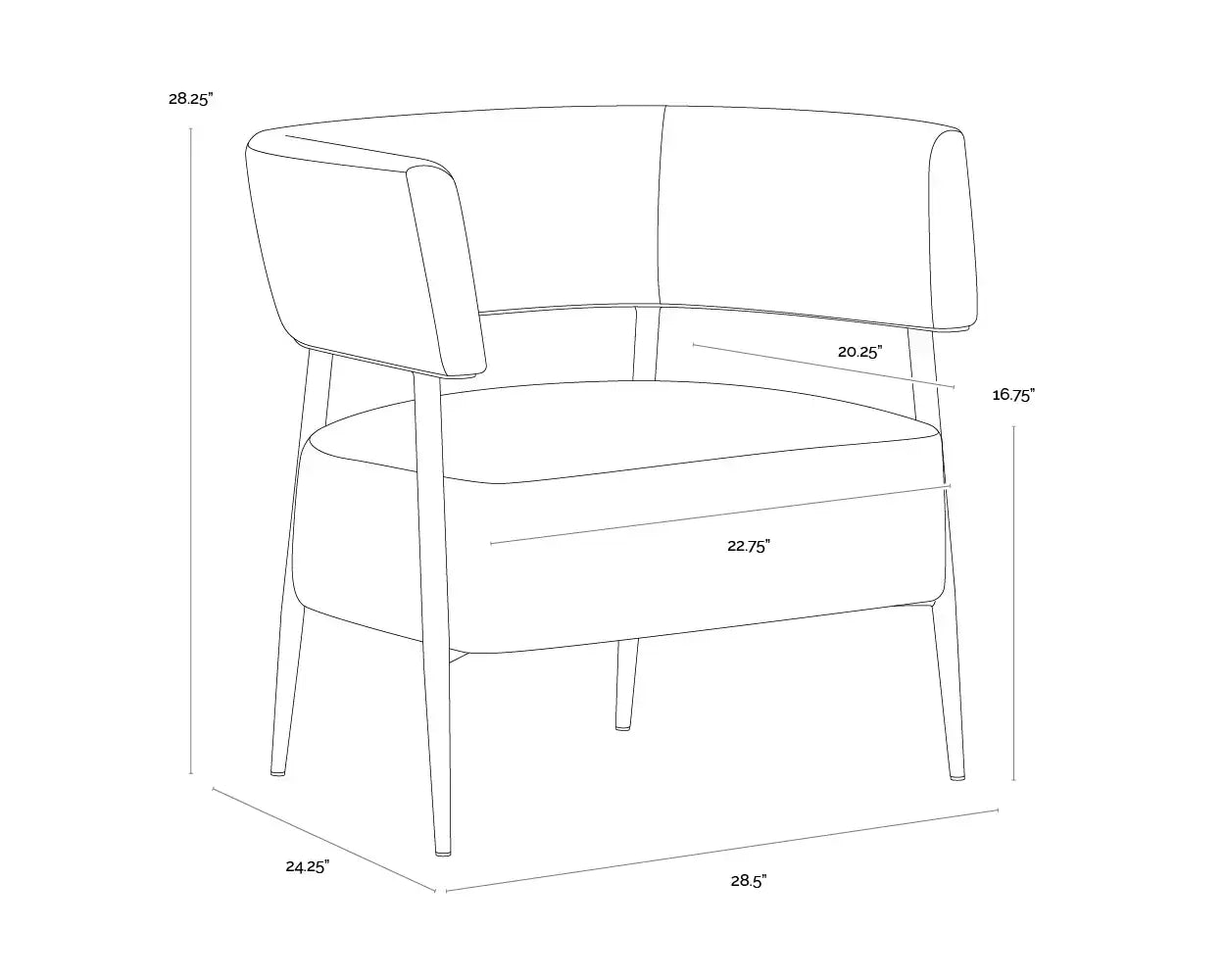Sunpan MAESTRO LOUNGE CHAIR - Lounge