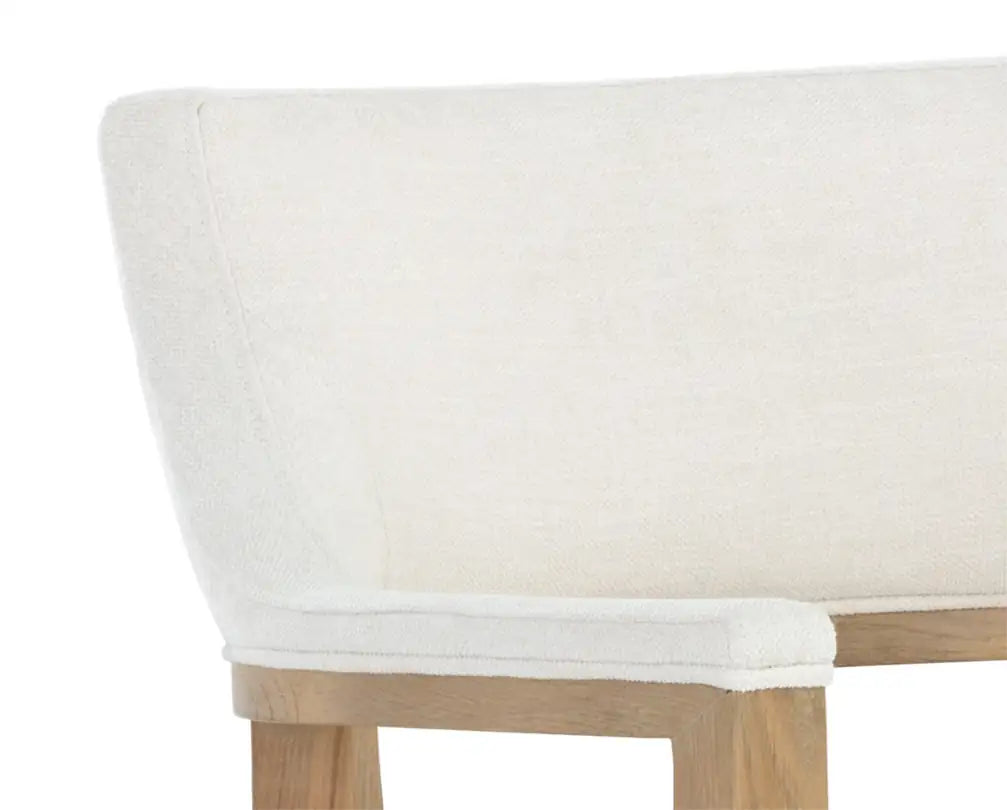 Sunpan BRYLEA DINING ARMCHAIR - NATURAL - HEATHER IVORY TWEED - Dining Chairs