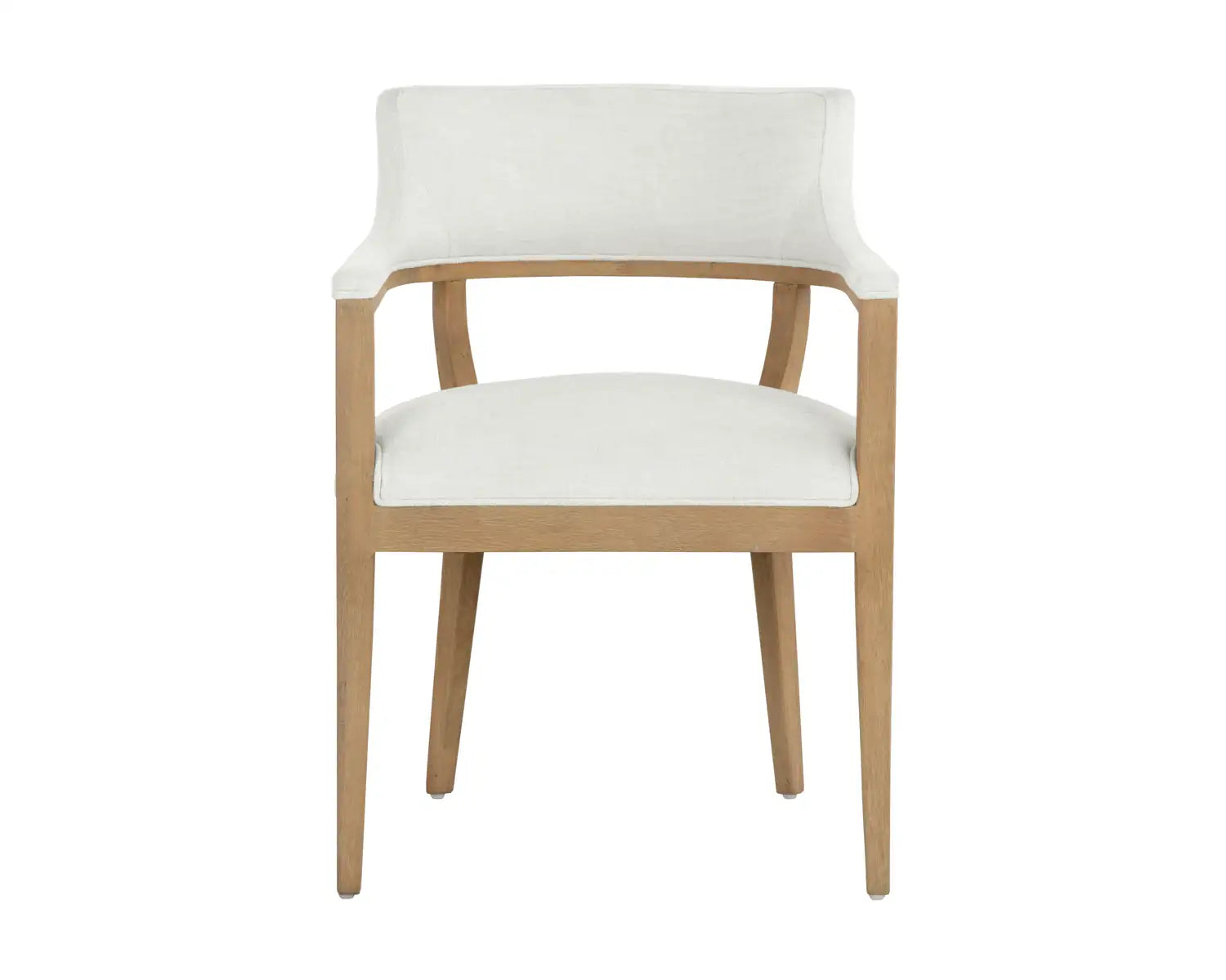 Sunpan BRYLEA DINING ARMCHAIR - NATURAL - HEATHER IVORY TWEED - Dining Chairs