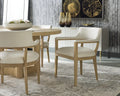 Sunpan BRYLEA DINING ARMCHAIR - NATURAL - HEATHER IVORY TWEED - Dining Chairs
