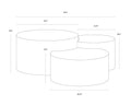 Sunpan NEO NESTING COFFEE TABLE - Coffee