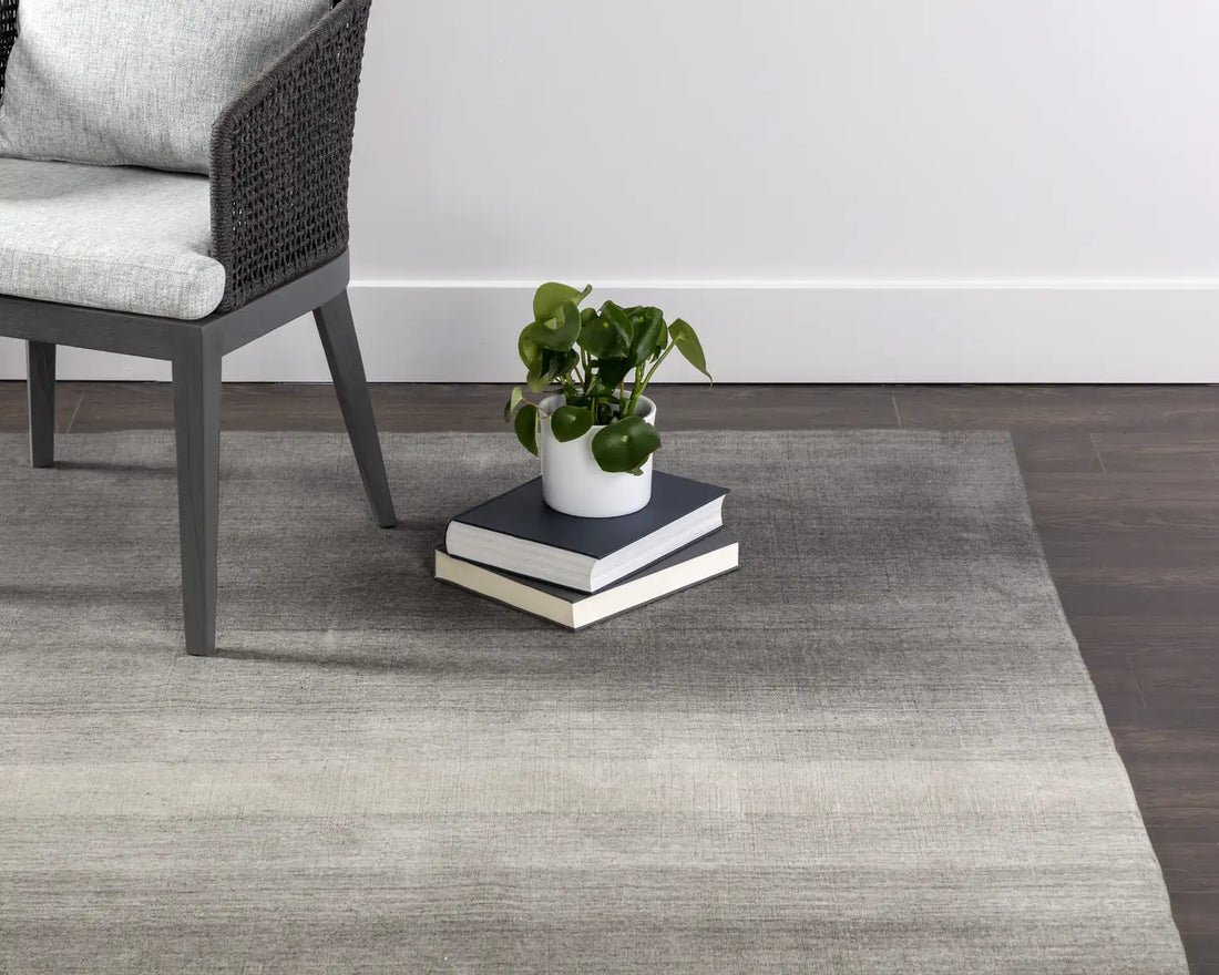 BRISBANE HAND-WOVEN RUG - GREY - 9' X 12' - Outdoor Furniture