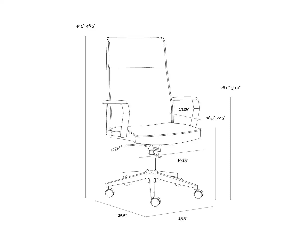 Sunpan, SWANSON OFFICE CHAIR, BENCHES, OTTOMAN & STOOLS