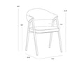 Sunpan BURGOS DINING ARMCHAIR - Dining Chairs