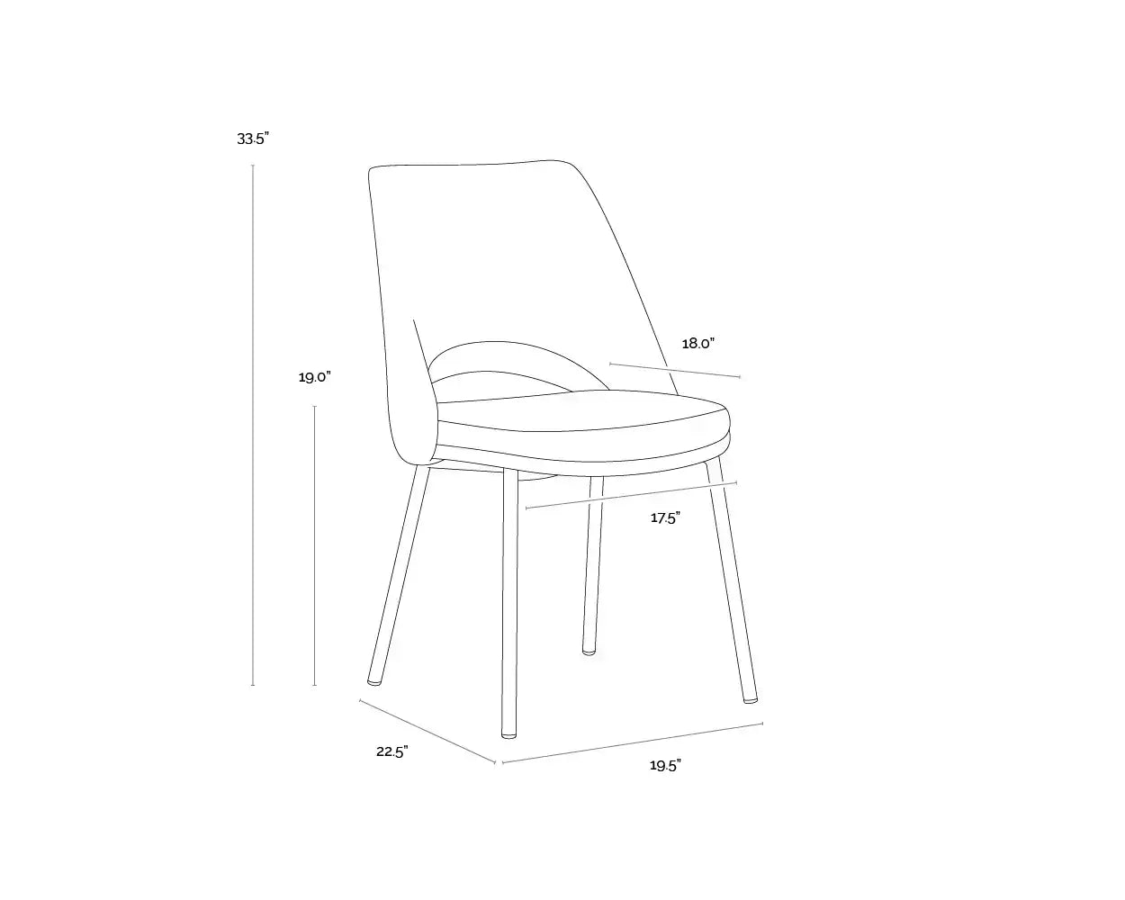Sunpan RADELLA DINING CHAIR - Dining Chairs