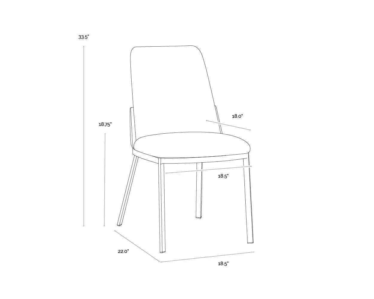 Sunpan MARIE DINING CHAIR - Dining Chairs