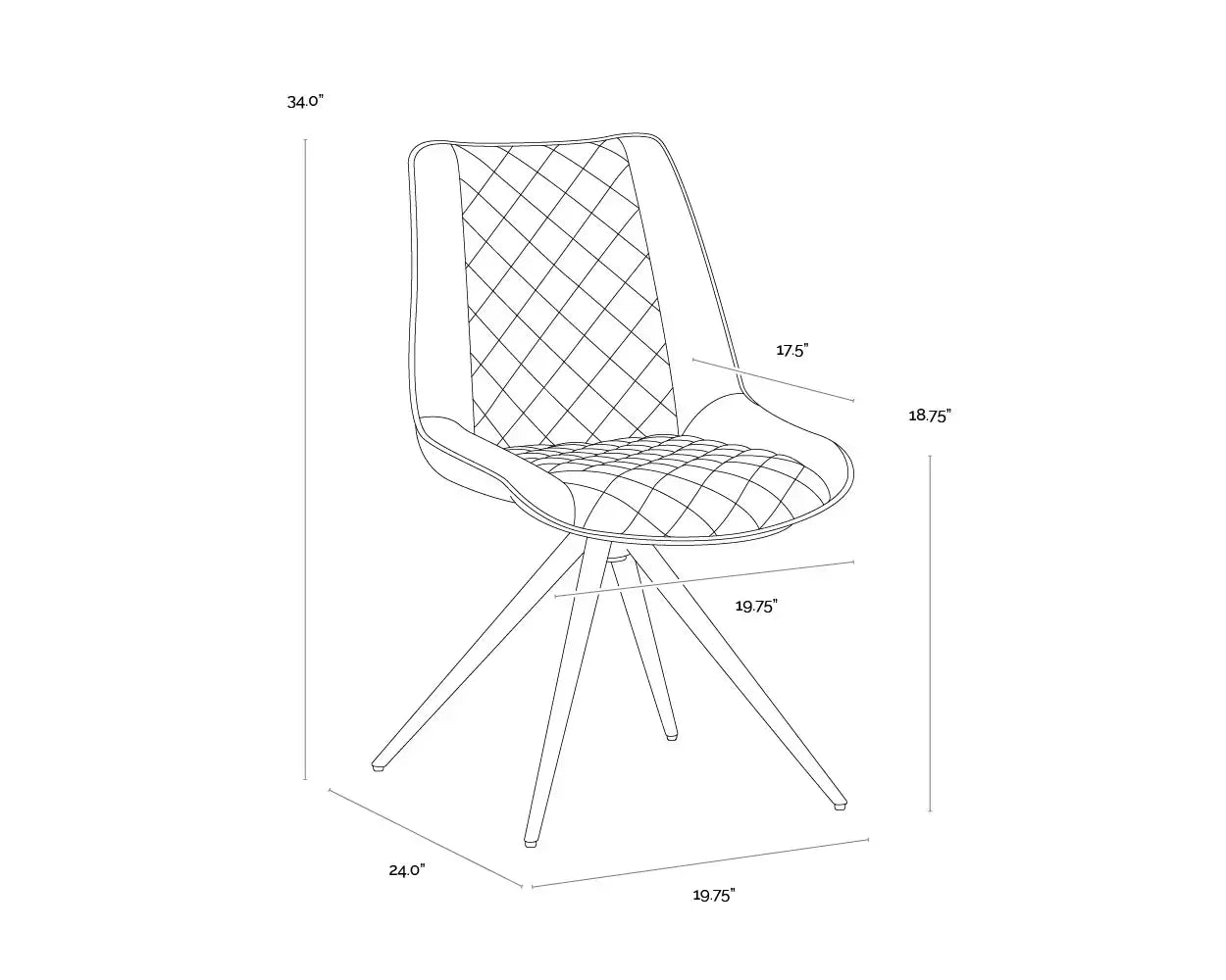SUNPAN FREYA SWIVEL DINING CHAIR - Dining Chairs