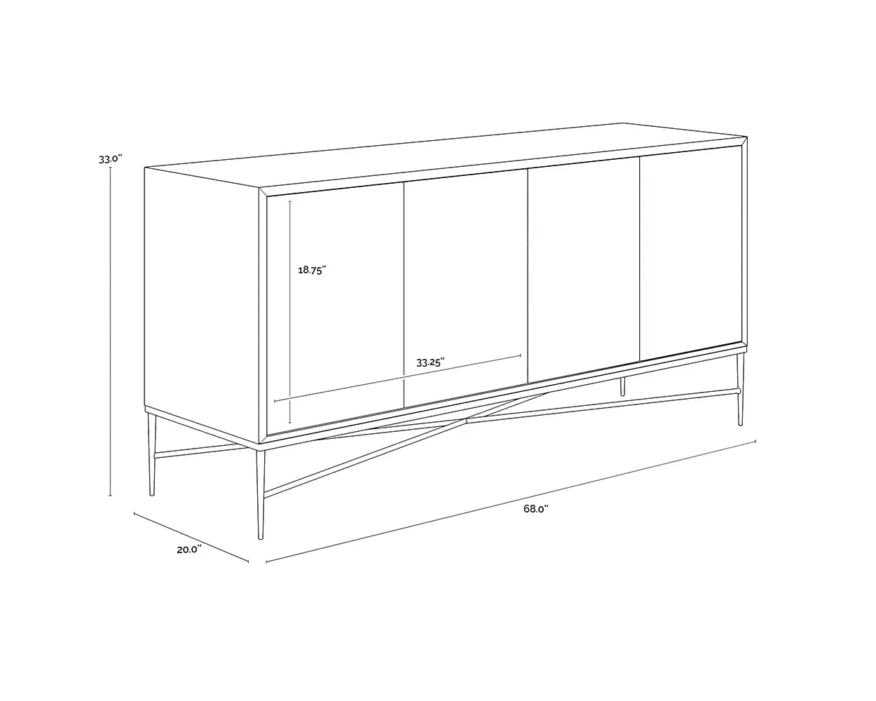 Sunpan ALGARVE SIDEBOARD - Side