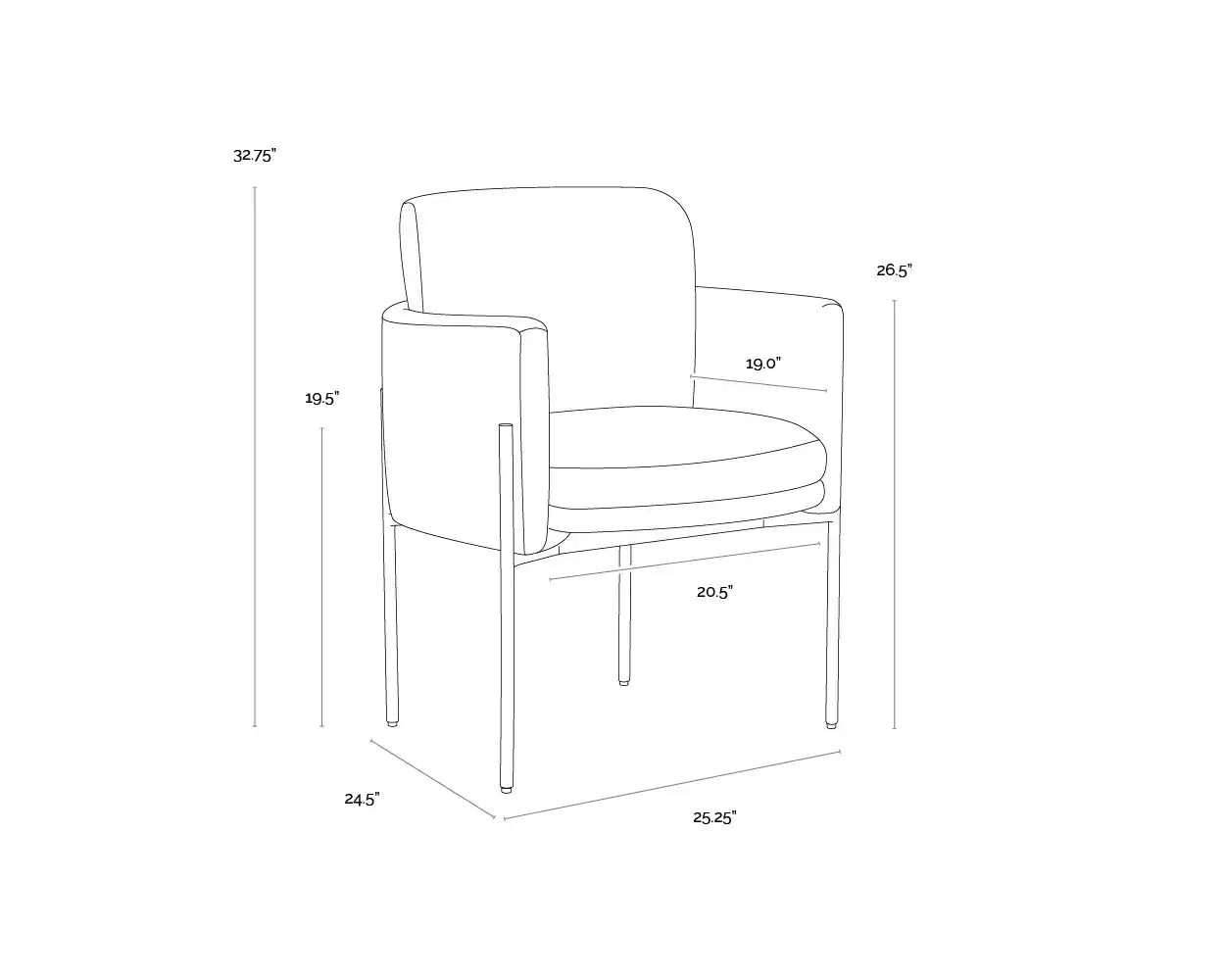 SUNPAN RICHIE DINING ARMCHAIR - Dining Chairs