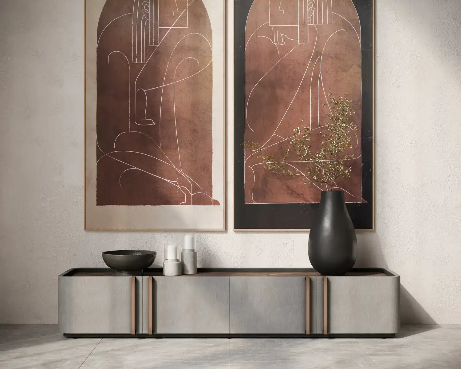 SUNPAN JAMILLE MEDIA CONSOLE AND CABINET - Consoles