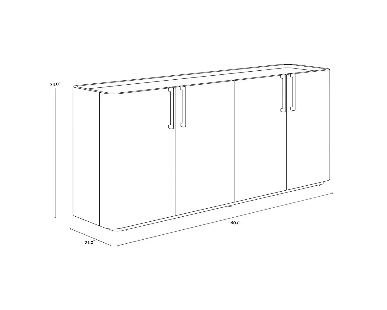 SUNPAN JAMILLE SIDEBOARD - Side