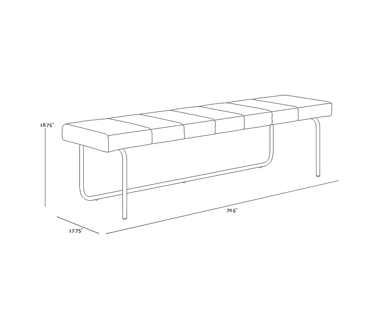 SUNPAN CASIMIR BENCH - Benches, Ottoman, Stools