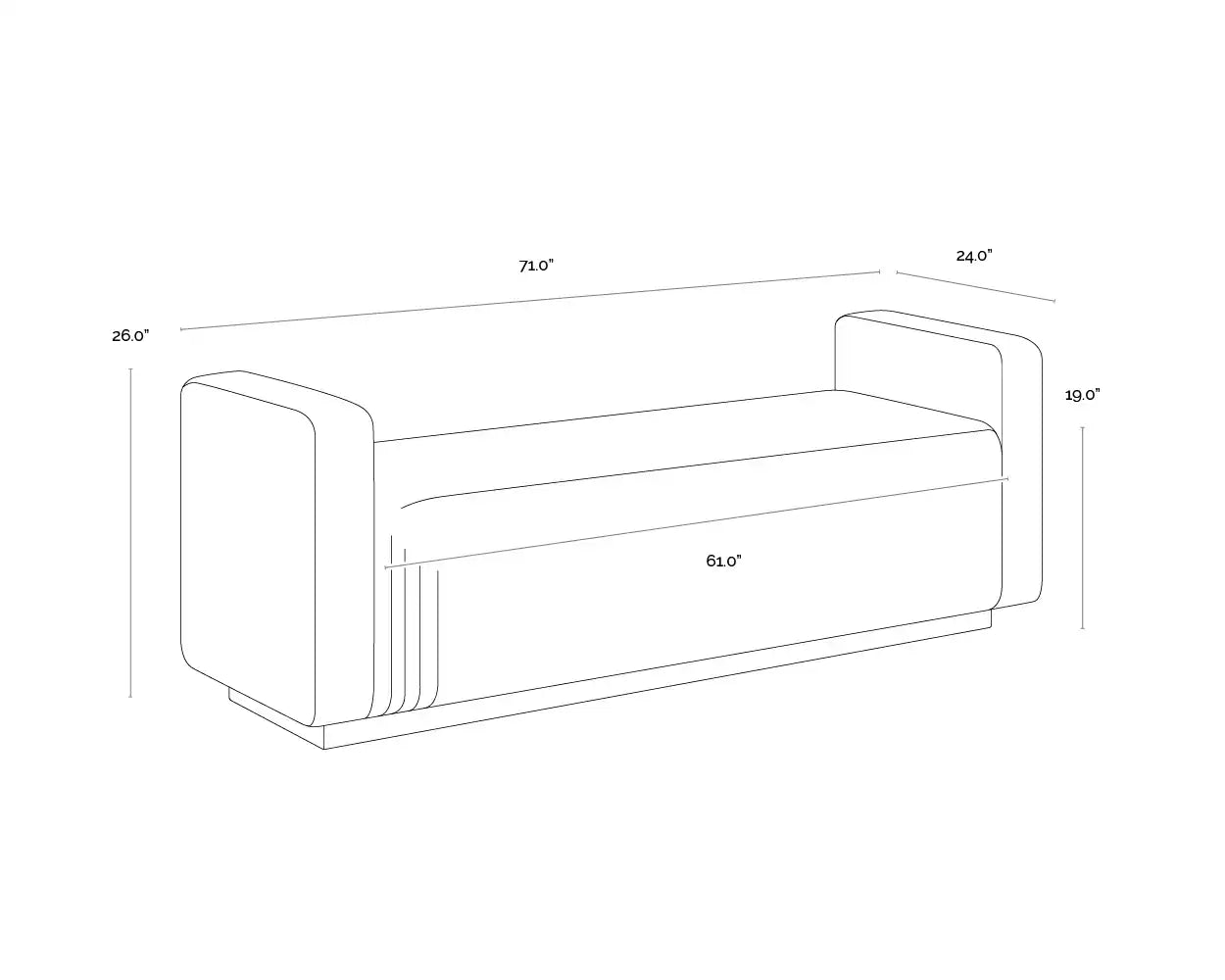 SUNPAN ODETTE BENCH - Benches, Ottoman, Stools